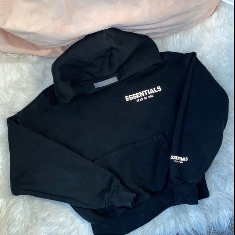 FEAR OF GOD ESSENTIALS Blackw/Gray logo hoodie
Sz:6-7(small) youth - Picture 5 of 10